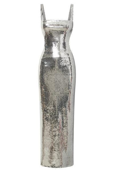 ERIS MAXI DRESS - SILVER