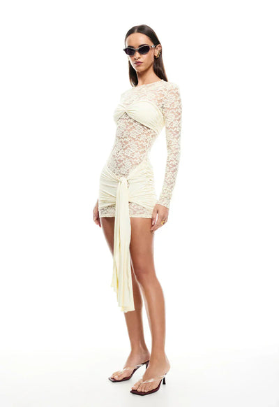 Clover Mini Dress - Beige