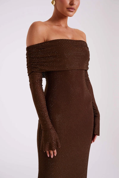 AURELIA MAXI DRESS - CHOCOLATE