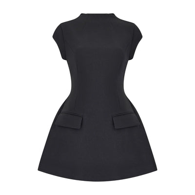 CASSIA MINI DRESS - BLACK