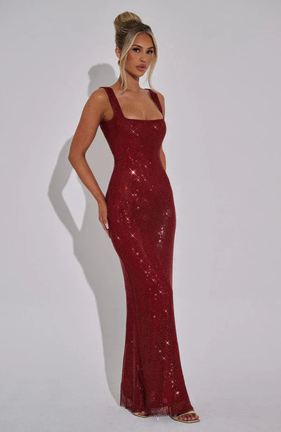 ATHENA MAXI DRESS - RED