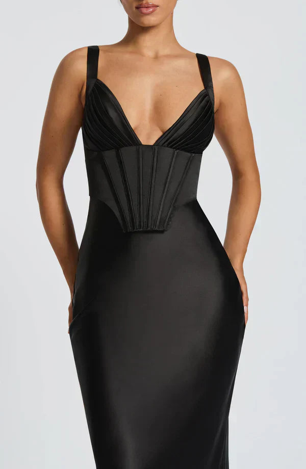 ALINA MAXI DRESS – BLACK