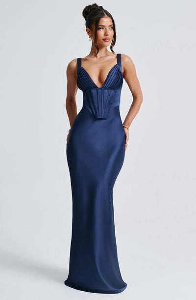 ALINA MAXI DRESS – NAVY