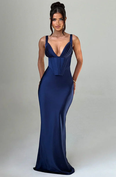 ALINA MAXI DRESS – NAVY