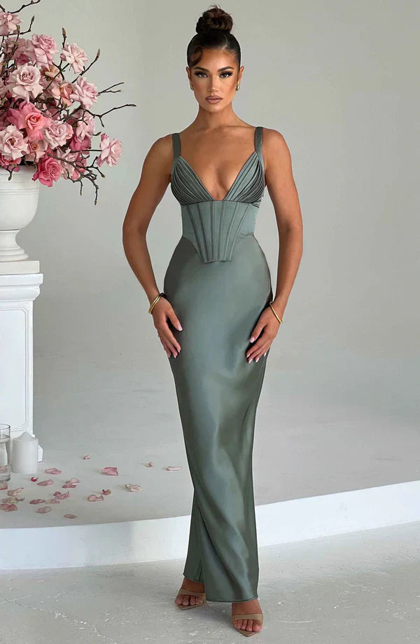 ALINA MAXI DRESS – SAGE